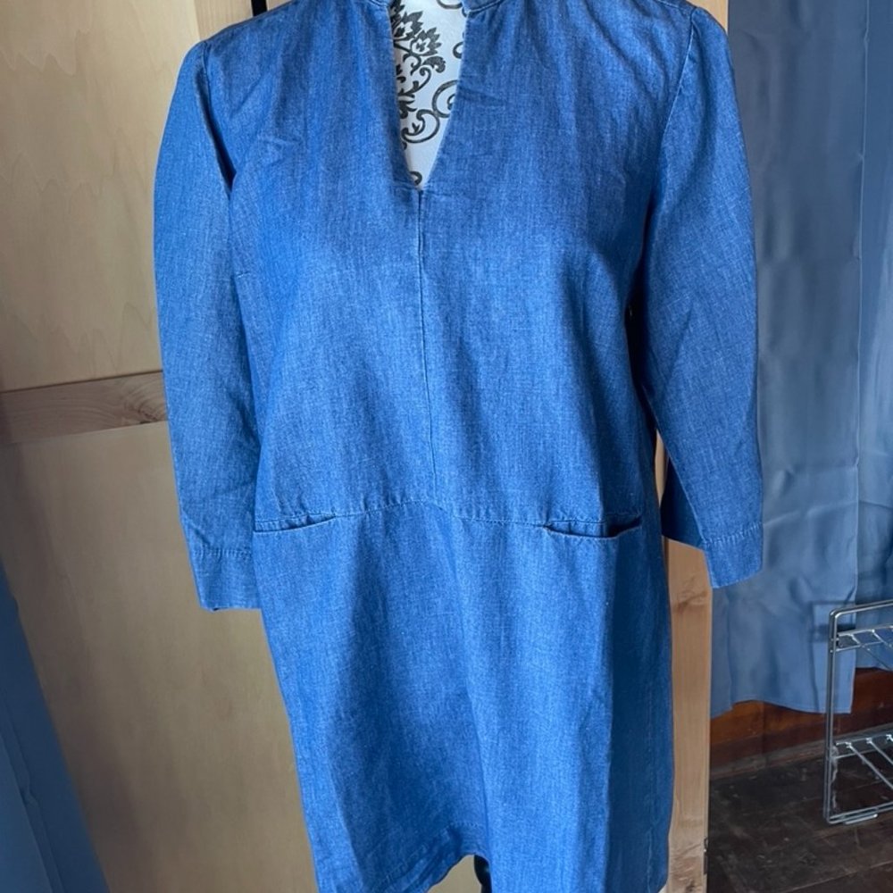 Zara Basic Denim Blue Tunic Size M